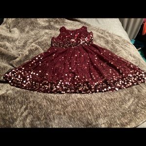 Size 7 Chasing Fireflies Holiday Sequin Dress